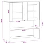 vidaXL Hutch MOLDE Caramel 90 x 35 x 100 cm Bois de pin massif