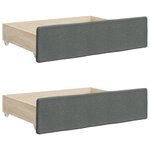 vidaXL Lit de jour avec gigogne et tiroirs sans matelas 90x190 cm