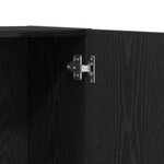 vidaXL Armoire de bureau en chêne noir 60 x 32 x 190 cm  faite en bois reconstitué.