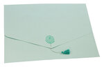 PAPERTREE MONSOON Lot de 5 Enveloppes A4 - Bleu glacier