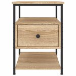 vidaXL Table de chevet chêne sonoma 40x42x56 cm bois d'ingénierie