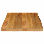 vidaXL Dessus de table à bord vivant 80x60x3 8 cm bois massif manguier