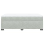 vidaXL Sommier à lattes de lit et matelas gris clair 120x190cm velours