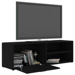 vidaXL Meuble TV Noir 120x34x37 cm Bois d’ingénierie