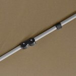 vidaXL Chapiteau hexagonal et parois latérales 3 6x3 1 m taupe 220g/m²