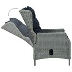 vidaXL Ensemble à manger de jardin 5 Pièces Gris clair