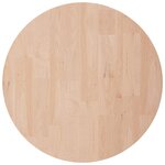 vidaXL Dessus de table rond Ø50x2 5 cm Bois de chêne massif non traité