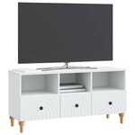 vidaXL Meuble TV Blanc 102 x 34 5 x 50 cm Bois d’ingénierie