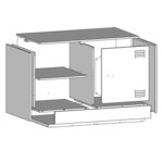 vidaXL Meubles TV 2 Pièces noir 67x39x44 cm acier