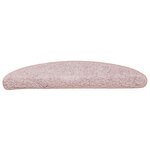 vidaXL Tapis d'escalier 15 pièces 56 x 17 x 3 cm Rose clair Demi-rond