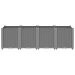 vidaXL Jardinière gris clair 160x40x53 cm polypropylène