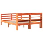 vidaXL Cadre de lit sans matelas cire marron 120x190cm bois pin massif