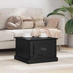 vidaXL Table basse Chêne noir 50 x 50 x 35 cm Bois d'ingénierie