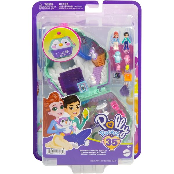 Mattel HRD34 - Polly Pocket - Coffret Pingouin des neiges