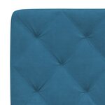 vidaXL Lit avec matelas bleu 120x200 cm velours