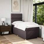 vidaXL Sommier à lattes de lit avec matelas Marron foncé 100x200 cm