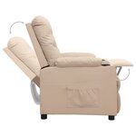 vidaXL Fauteuil inclinable Crème Tissu