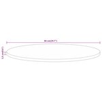 vidaXL Dessus de table Ø 50x1 5 cm rond bois massif de manguier brut