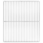 vidaXL Grille de barbecue Argent 45 x 40 cm Acier inoxydable