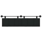 vidaXL Tête de lit suspendue Noir Tissu