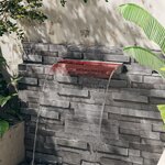 vidaXL Déversoir pour cascade avec LED RVB Inox 60 cm