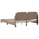 vidaXL Cadre de lit avec LED sans matelas Zadar cappuccino 160x200 cm