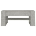 vidaXL Table basse Gris béton 102x55x45 cm Bois d'ingénierie