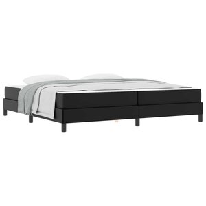 vidaXL Cadre de lit avec matelas Noir 200 x 200 cm tissu