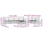 vidaXL Ensemble de canapés d'extérieur 7 pc Naturel