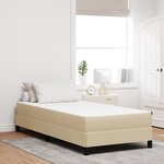 Matelas à ressorts ensachés vidaXL Vert clair Gris Moyen 80x200x20 cm Tissu