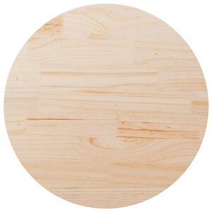 vidaXL Dessus de table Ø80x2 5 cm Bois de pin massif
