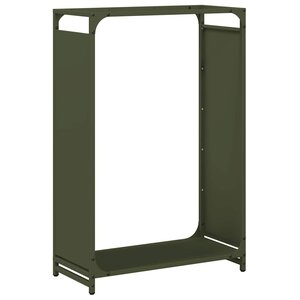 vidaXL Portant de bois chauffage vert olive 60x28x90 cm