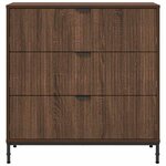 vidaXL Buffet Chêne marron 79 5 x 33 x 82 cm Bois d'ingénierie