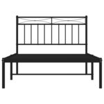 vidaXL Cadre de lit métal sans matelas avec tête de lit noir 107x203cm