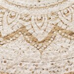 vidaXL Tapis de sol Jute tressée imprimée 180 cm Rond