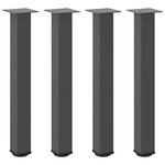 vidaXL Pieds de table console 4 pièces Anthracite 72-74 cm Acier
