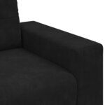 vidaXL Fauteuil noir 60 cm velours