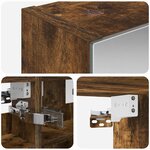vidaXL Armoire Miroir de Salle de Bain Chêne fumé 30 x 10 5 x 50 cm