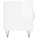 vidaXL Tables de chevet 2 Pièces blanc brillant 40x40x50 cm