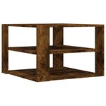 vidaXL Table basse chêne fumé 59 5x59 5x40 cm bois d'ingénierie