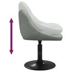 vidaXL Tabouret de bar Gris clair Velours