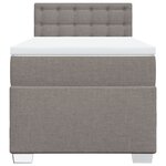 vidaXL Sommier à lattes de lit avec matelas Taupe 80x200 cm Tissu