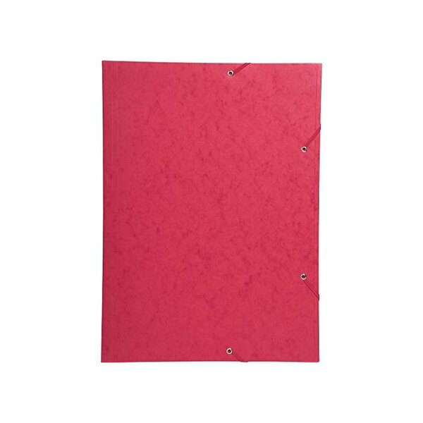 Chemise 3 Rabats et élastique Carte 600g A3 Rouge EXACOMPTA
