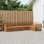 vidaXL Ensemble de canapés d'extérieur 5 Pièces Naturel