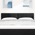 vidaXL Tête de lit avec tête de lit Noir 160 cm Cuir synthétique