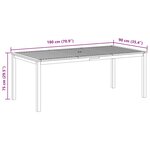 vidaXL Table de jardin 200x100x74 cm Bois d'acacia massif