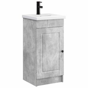 vidaXL Meuble de salle de bain avec évier Gris béton 42 x 40 x 84 5 cm