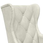 vidaXL Fauteuil Crème Velours