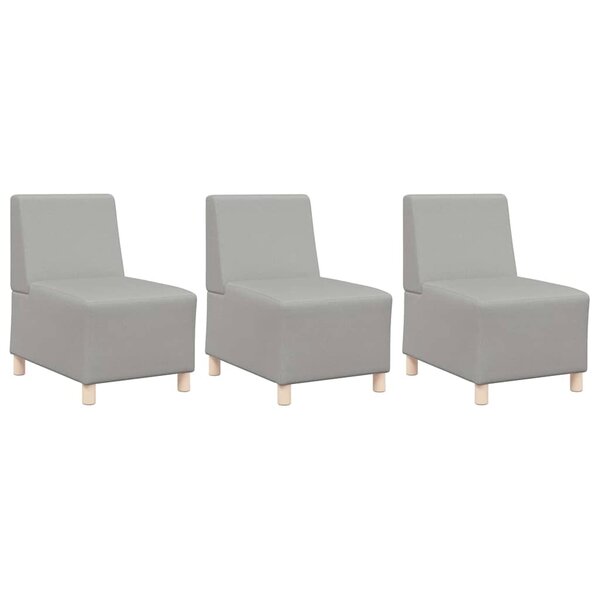 vidaXL Unité de Sofa Modulaire Sans Accoudoirs 3 Pièces Gris nuage