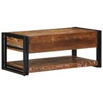 vidaXL Table basse multicolore 90x50x38 cm bois de récupération massif